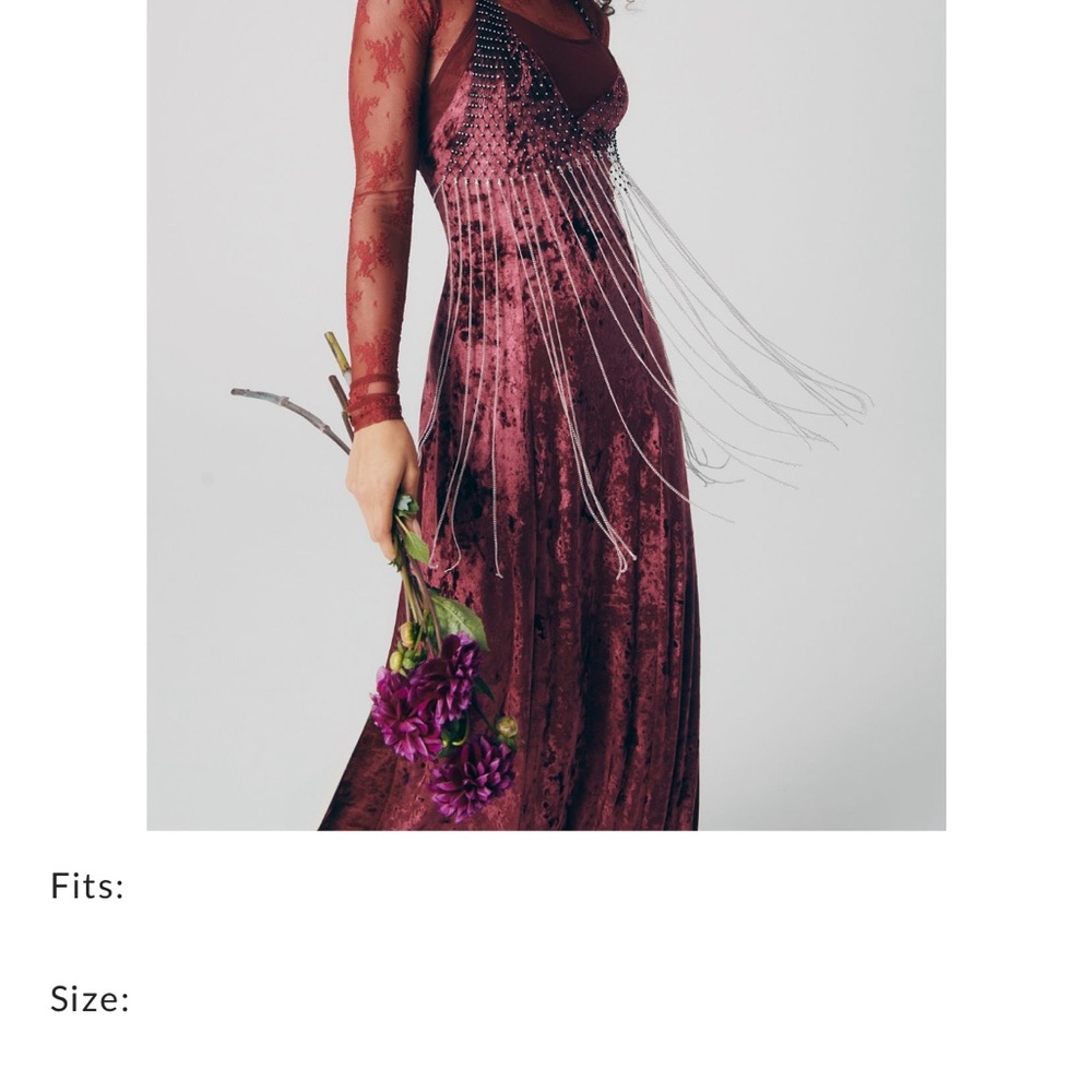 Free People Red One Shoulder Maxi Gown